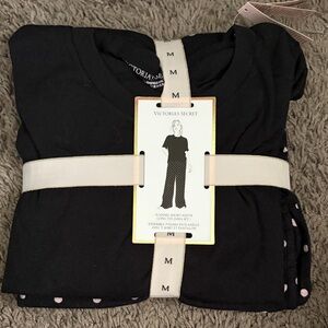 Victoria's Secret Black and Pink Pajama Set